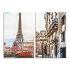 Kit 2 Telas Decorativas Construções Paris