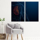 Kit 2 Telas Decorativas Corpo Humano Coração