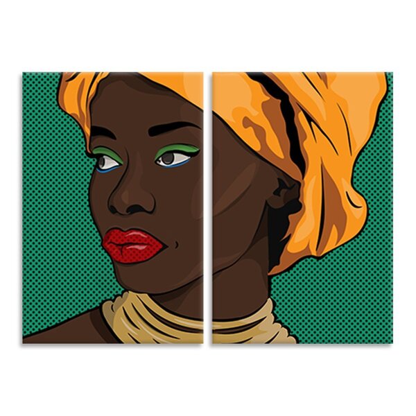 Kit 2 Telas Decorativas Cultura Mulher Africana