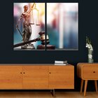 Kit 2 Telas Decorativas Deusa Da Justiça