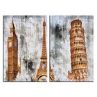 Kit 2 Telas Decorativas Europa