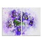 Kit 2 Telas Decorativas Flor Amor-perfeito