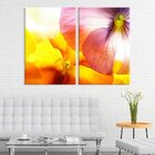 Kit 2 Telas Decorativas Flores Coloridas