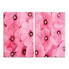 Kit 2 Telas Decorativas Flores Rosas Abstratas