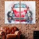 Kit 2 Telas Decorativas Fusca