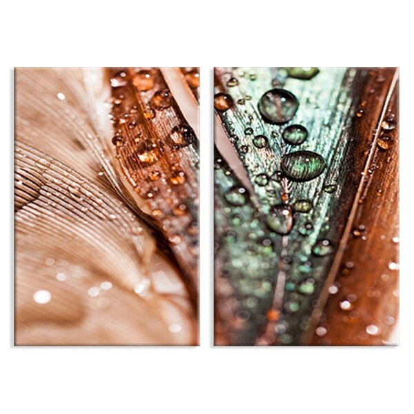 Kit 2 Telas Decorativas Gotas De Orvalho