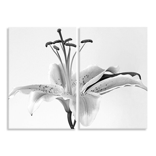 Kit 2 Telas Decorativas Lírio Branco