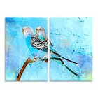 Kit 2 Telas Decorativas Periquitos