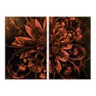 Kit 2 Telas Decorativas Pintura Flor Abstratos