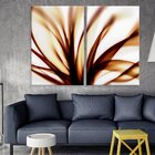 Kit 2 Telas Decorativas Pintura Traços Abstratos