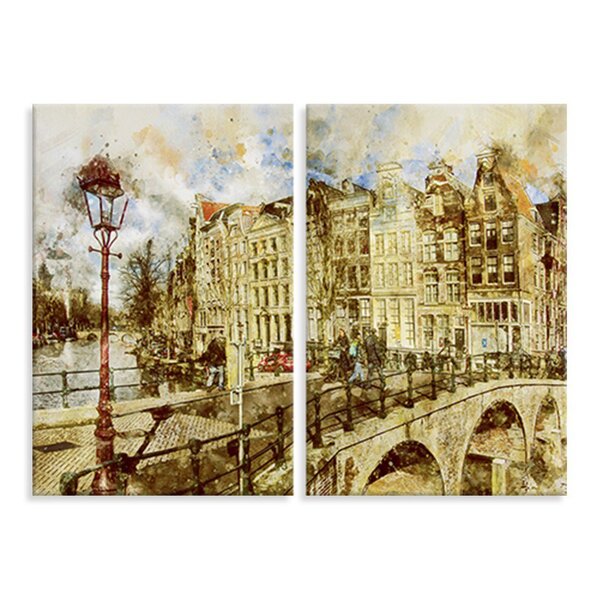 Kit 2 Telas Decorativas St Gallen Painting