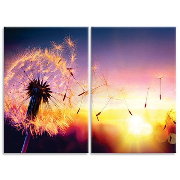 Kit 2 Telas Decorativas Sunset Dente-de-leão