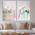 Kit 2 Telas Decorativas Vasos Com Rosas