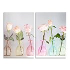 Kit 2 Telas Decorativas Vasos Com Rosas