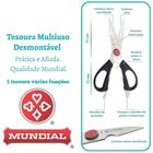 Kit 2 Tesouras De Cozinha 21,5cm Inox Desmontável Multiuso Cu