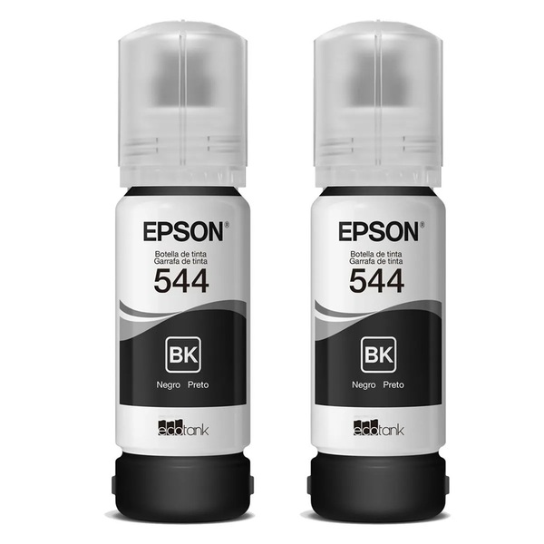 Kit 2 Tintas Epson Original 544 T544 - 2 Preto L-3110 L-3150