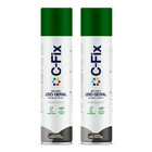 Kit 2 Tintas Spray Verde Escuro Uso Geral Int/ext 400ml Cfix