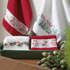 Kit 2 Toalhas De Lavabo Visita Noel Folhas Natal Karsten 33x5