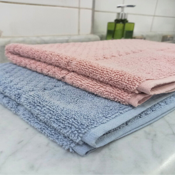 Kit 2 Toalhas P/pes Luxor 48/80  Azul E Rosa