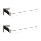 Kit 2 Toalheiro De Rosto Suporte Toalha De Mão Polido