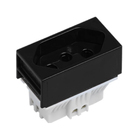 Kit 2 Tomada Elétrica Preta 2p+t 20a 250v Placa 4x2 Ilumi