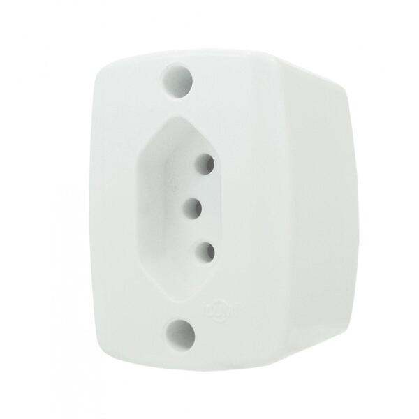 Kit 2 Tomada Elétrica Sobrepor Universal 10a Branca - Ilumi