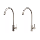 Kit 2 Torneira De Cozinha Bancada 1/4 De Volta Inox Escovado