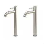 Kit 2 Torneira link lavabo Bica Alta 1/4 De Volta Aço Inox