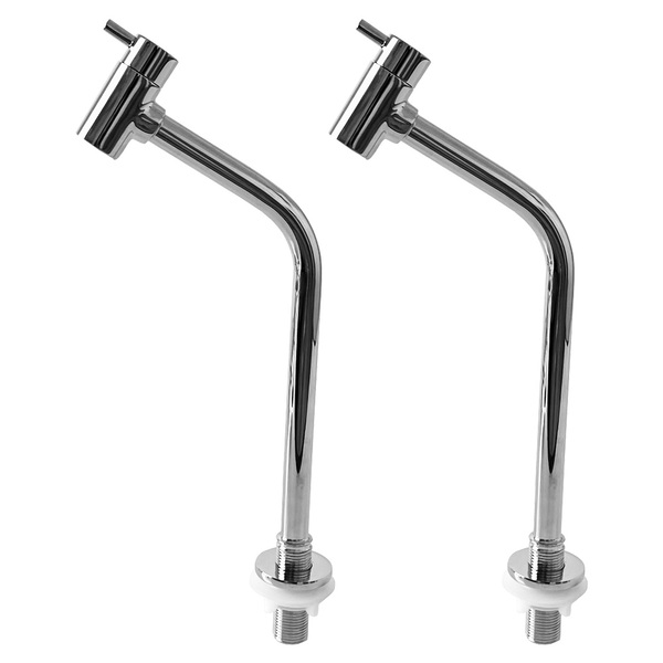 Kit 2 Torneiras De Banheiro E Lavatório Bica Alta 45°