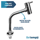 Kit 2 Torneiras De Banheiro E Lavatório Bica Baixa Cromada