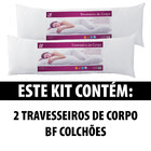 Kit 2 Travesseiro De Corpo Com Fronha Antialérgico Fibra Sili