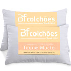 Kit 2 Travesseiros 100 Algodão Antialérgico Percal 300 Fios E