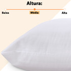 Kit 2 Travesseiros 100 Algodão Antialérgico Percal 300 Fios E