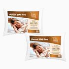 Kit 2 Travesseiros 100% Algodão Percal 200 Fios Fibra Silicon