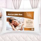 Kit 2 Travesseiros 100% Algodão Percal 200 Fios Fibra Silicon