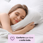Kit 2 Travesseiros Fibras Toque Pluma De Ganso 100 Algodão Pe
