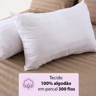 Kit 2 Travesseiros Fibras Toque Pluma De Ganso 100 Algodão Pe