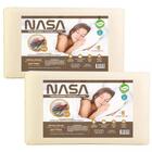 Kit 2 Travesseiros Nasa Viscoelástico Médio 60x40 Cm