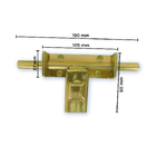 Kit 2 Trinco Ferrolho Trava Portão C/ Proteção Cadeado 30 Mm
