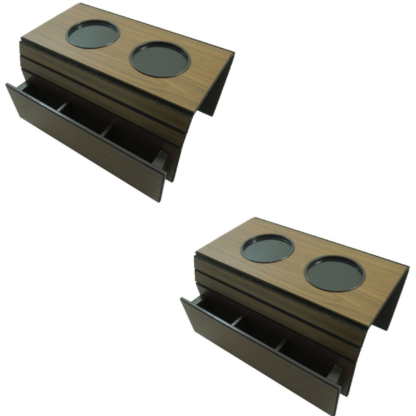 Kit 2 Un Bandeja Apoio Braço Sofá Esteira Madeira Mdf Grosso