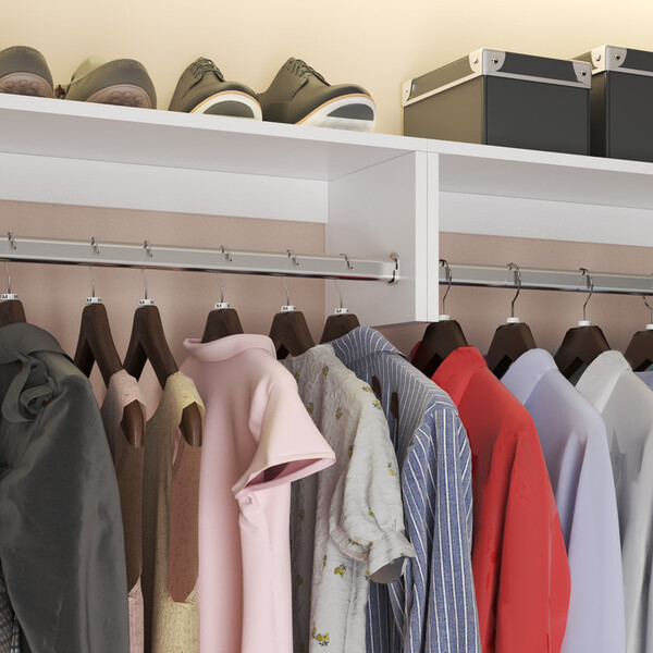 Kit 2 Uni Cabideiro Porta Cabides Arara De Roupas Multiuso