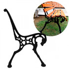 Kit 2 Unid. Pé De Banco De Jardim 9 Furos Em Ferro Pintado Pr