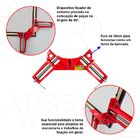 Kit 2 Unid Grampo Sargento Angular 90 Graus Cantoneira Elite