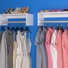 Kit 2 Unidades Cabideiro Araras Roupas Branco