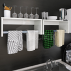 Kit 2 Unidades Cabideiro Araras Roupas Branco