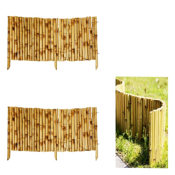 Kit 2 Unidades Cerca De Bambu 50x25cm K2ucb50x25