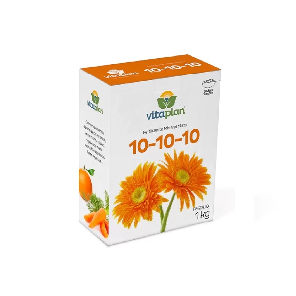 Kit 2 Unidades Fertilizante 10-10-10 Npk 1 Kg Vitaplan