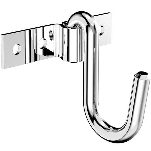 Kit 2 Unidades Gancho Rede Sobrepor Inox Polido  Soprano