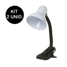 Kit 2 Unidades Luminaria De Mesa Articulavel Com Garra Presil