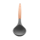 Kit 2 Utensílios Colher Concha Bambu Silicone Class Home